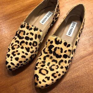 Steve Madden Leopard Camel Hair Flats